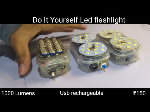 Diy super bright flashlight (in hindi)