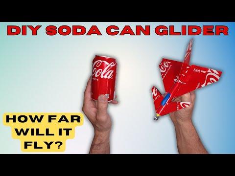 Do soda can airplanes FLY? Homemade DIY soda can glider takes FLIGHT!