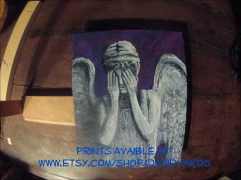 Doctor Who Weeping Angel Time Lapse Painting, Don't Blink by David Yakos