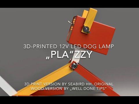 Dog Lamp - &quot;PLAzzy&quot; - LED 12V - 3D Printed