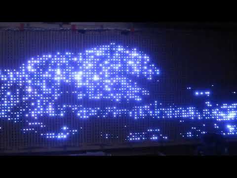 Dog Running on DIY 40x100 LED Display