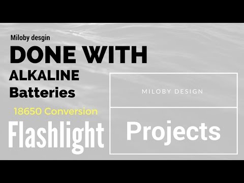 Done with alkaline batteries flashlight 18650 conversion with bms