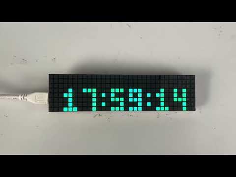 Dot Matrix LED Clock Kits + Music Spectrum Display