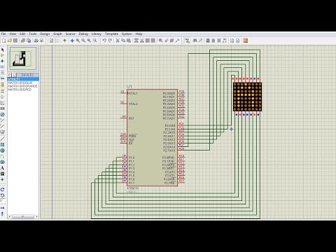 Dot matrix display interfacing with microcontroller 8051