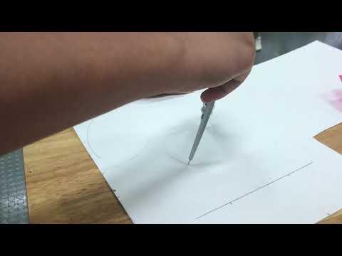 Drawing a hexagon using a compass