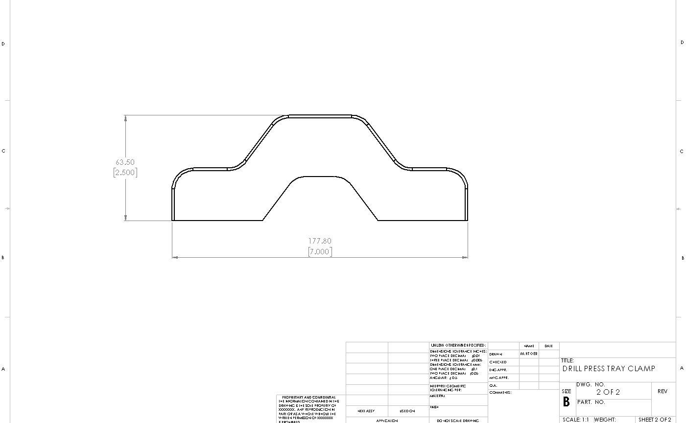 Drill Press Tray Clamp - TRACING.JPG