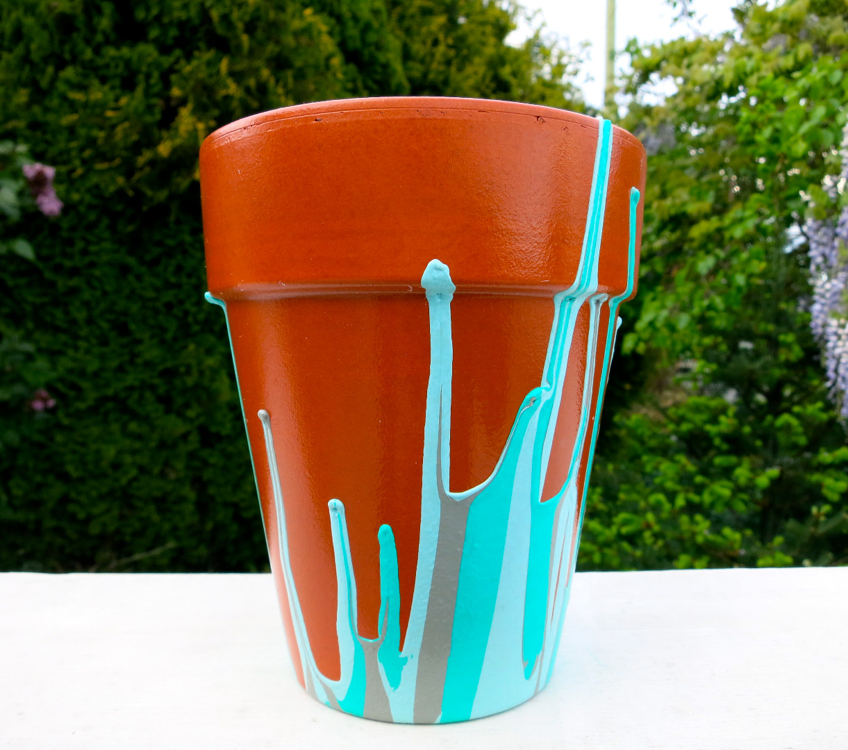 Drip Paint Flower Pot by smori.JPG