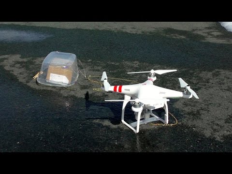 Drone delivers parcel to Mrs. X