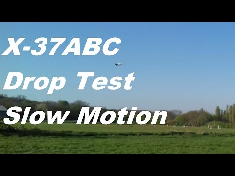 Drop Test RC X-37ABC Slow Motion x-37b x37b Mini Shuttle Dropped