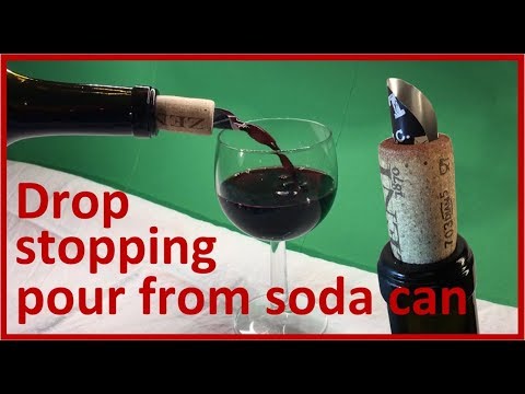 Drop stopping pour from soda can