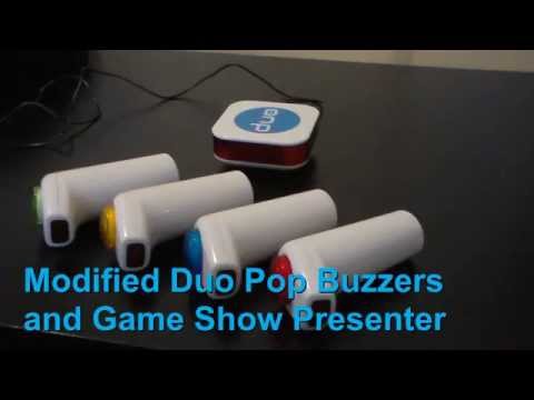 Duo Pop Buzzers and Game Show Presenter