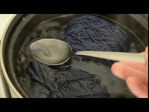 Dyeing cotton yarn into a speckled gradient - part 3/4