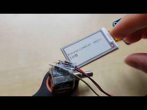 E-Ink Display &amp;amp; Potentiometer