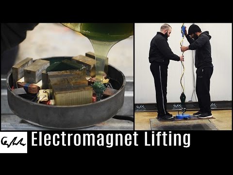 ELECTROMAGNET from microwave transformers