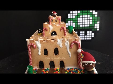 EPIC DIY Super Mario Castle Gingerbread House Polymer Clay Tutorial / Arcilla Polim&amp;eacute;rica