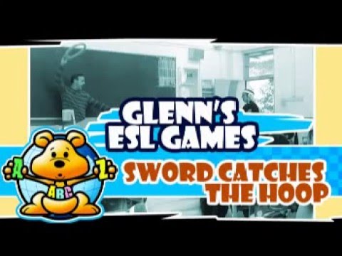 ESL Class Game : Balloon Sword Catches the Hoop