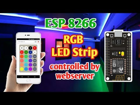 ESP 8266 Nodemcu RGB LED Strip controlled by a webserver remote