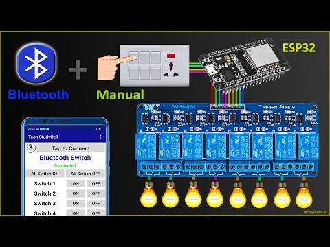 ESP32 Bluetooth Home Automation System with Manual Switch | ESP32 Projects 2021