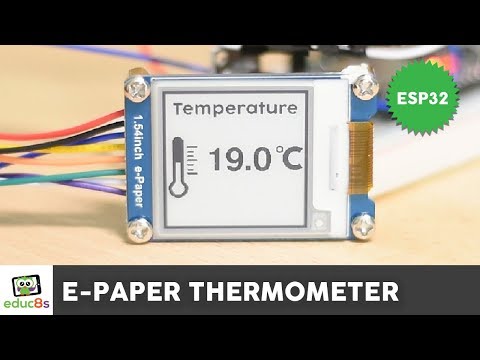 ESP32 E-Paper Thermometer with a DS18B20 Sensor  and the Arduino IDE - Low Power