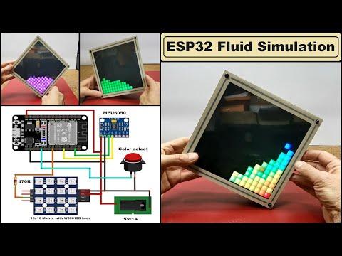 ESP32 Fluid simulation on 16x16 Led Matrix