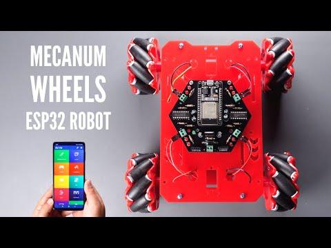 ESP32 Mecanum Wheels Robot - iOS Android BLE Controller App
