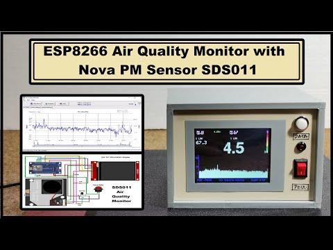 ESP8266 Air Quality monitor with Nova PM Sensor SDS011