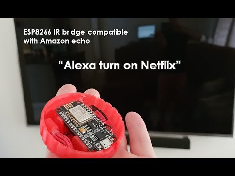 ESP8266 IR bridge compatible with Alexa.