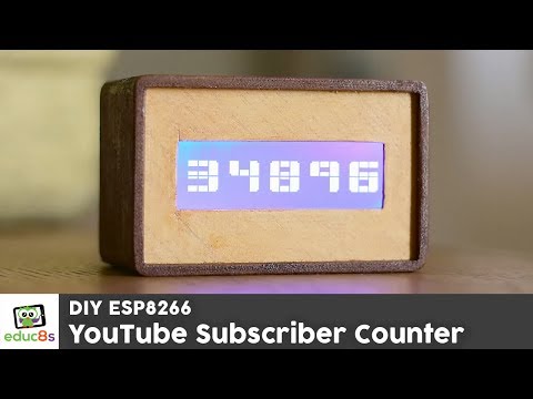 ESP8266 Project: YouTube Subscriber Counter with a Wemos D1 mini and a 20x4 I2C LCD display