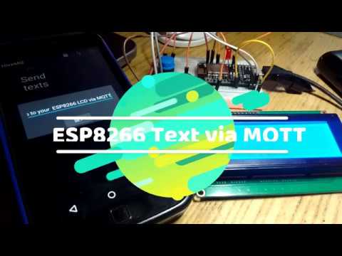 ESP8266 Text Via MQTT powered by Arduino