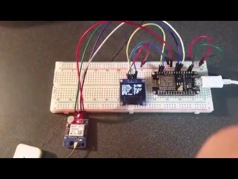 ESP8266 Ublox GPS and Oled display