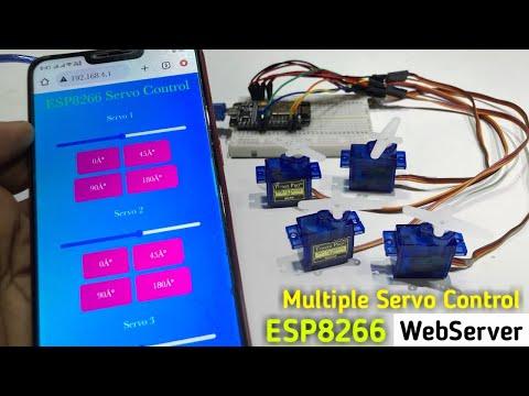 ESP8266 Webserver Multiple Servo Motor Control