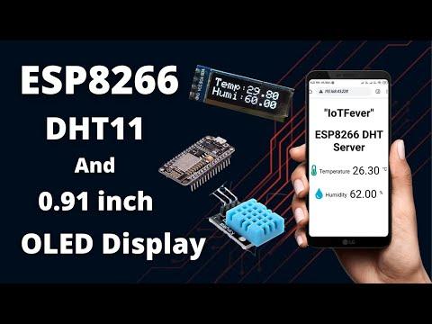 ESP8266 webserver DHT11 Sensor and OLED Display