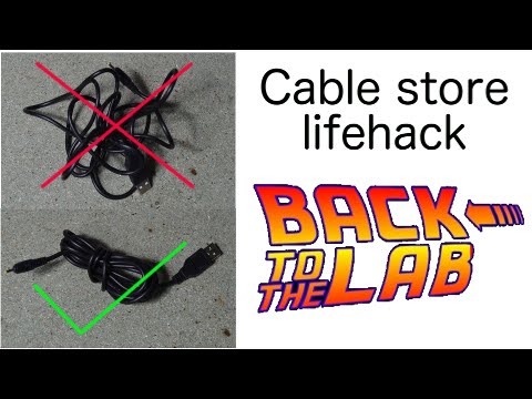 Earphone/cable store lifehack