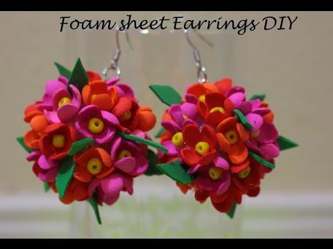 Earrings DIY (using foam sheet) style 2