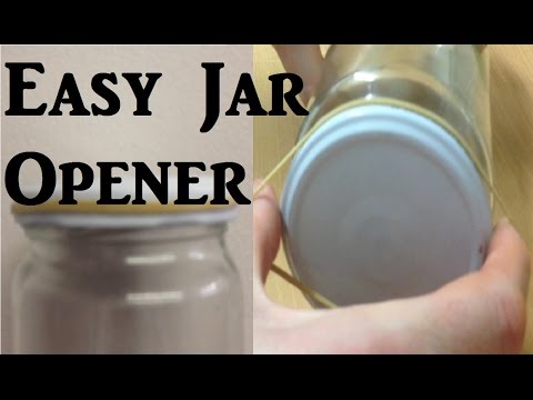 Easily open jars with an elastic band life hack tip trick