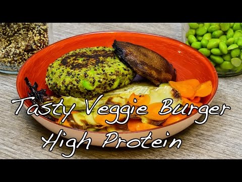 Easy &amp;amp; Tasty Veggie Burger - High Protein Vegan Recipe, Meal Prep Recipe # 13