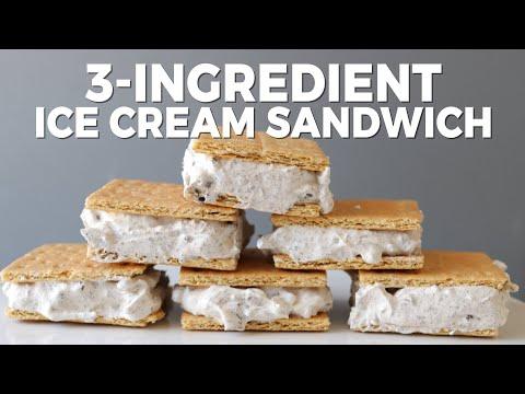 Easy 3-Ingredient Cookies and Cream Ice Cream Sandwiches