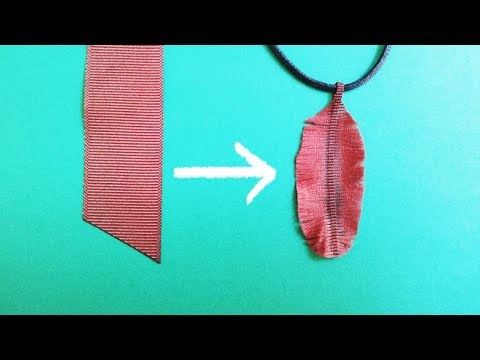 Easy 5 Minute Ribbon Feathers