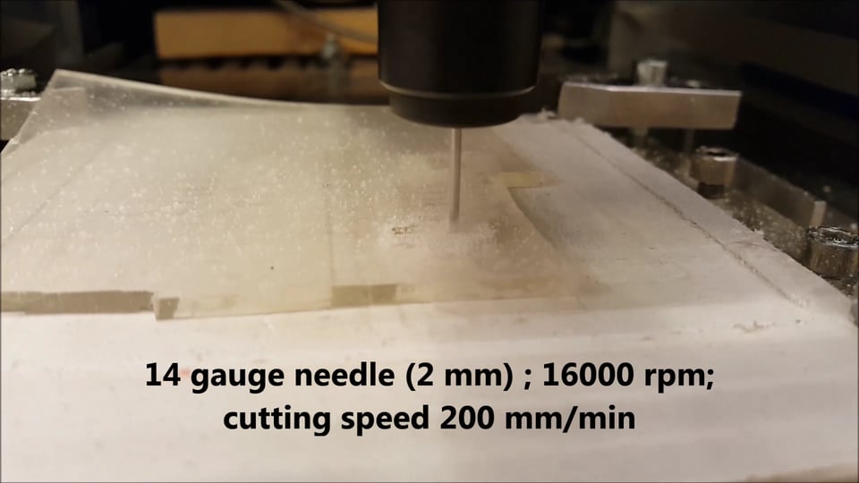 Easy CNC milling of silicone rubber using a Needle