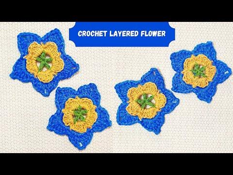 Easy Crochet Layered Flower How To Make A Quick Multi Layered Flower