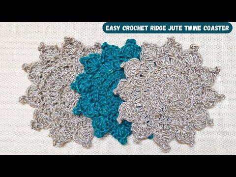 Easy Crochet Ridge Jute Twine Coaster Part Of The 2024 Giftstravaganza Blog Hop