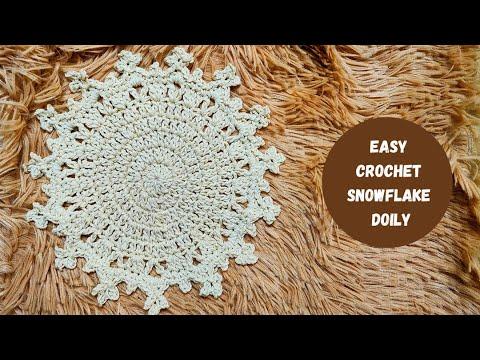 Easy Crochet Snowflake Doily