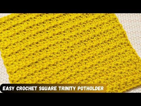 Easy Crochet Square Trinity Potholder