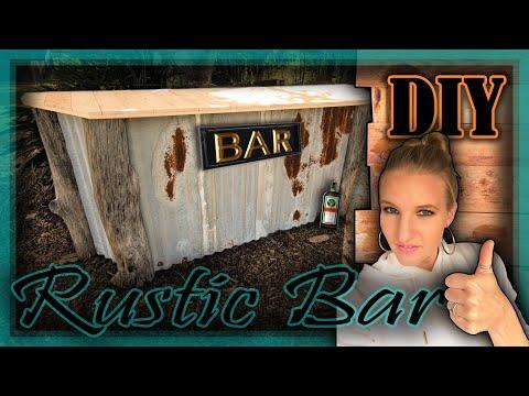 Easy DIY Bar - Rustic Wedding Bar - How to Build a Custom Bar - Homemade Bar - Pallet Wood Bar