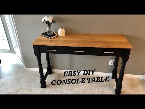 Easy DIY Console Table With Faux Drawers