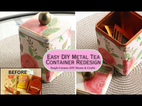 Easy DIY Metal Tea Container Redesign