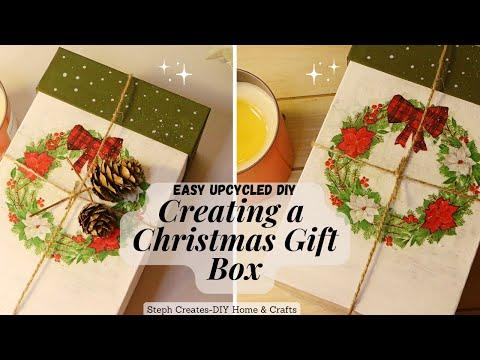 Easy DIY Upcycle Snack Box into Christmas Gift Box