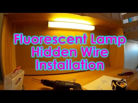 Easy Hidden Wire Fluorescent Desk Lamp Installation