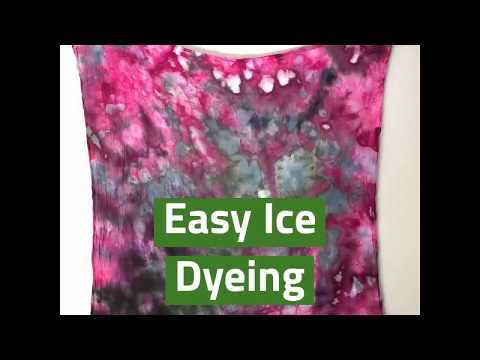 Easy Ice Dyeing on Cotton Fabric