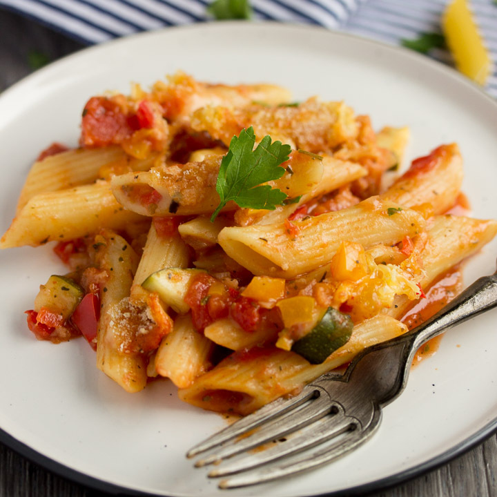 Easy One Dish Vegetable Pasta Bake SQUARE.jpg